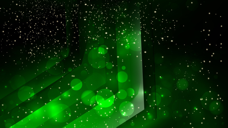 Abstract Cool Green Blur Lights Background