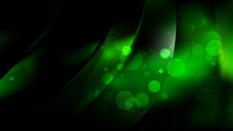 Abstract Cool Green Blurred Lights Background Vector