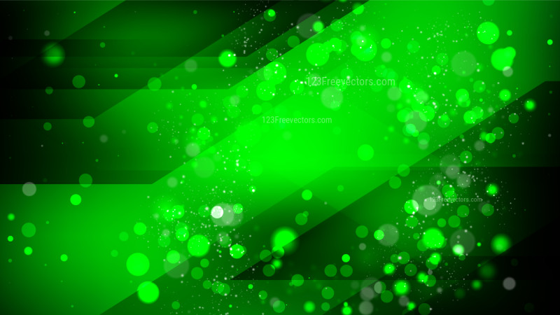 Abstract Cool Green Blurry Lights Background Vector