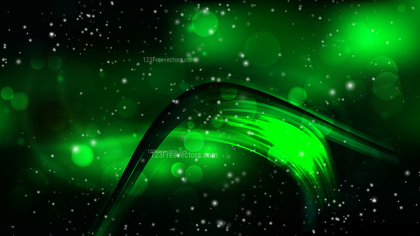 Abstract Cool Green Blurred Lights Background Vector