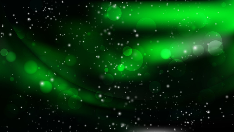 Abstract Cool Green Blur Lights Background Vector