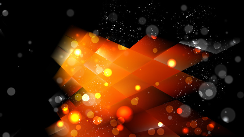 Abstract Cool Orange Blur Lights Background Image