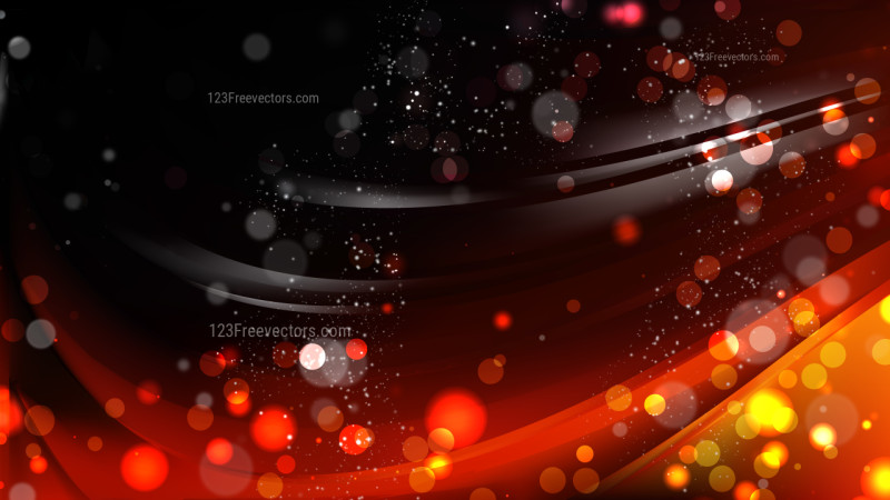 Abstract Cool Orange Blurry Lights Background Image