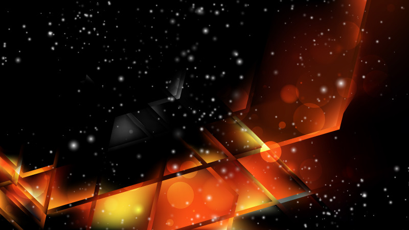 Abstract Cool Orange Blurred Bokeh Background Image