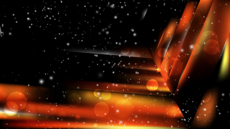 Abstract Cool Orange Blurred Lights Background Design