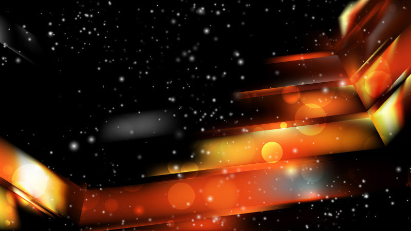 Abstract Cool Orange Blurry Lights Background Design