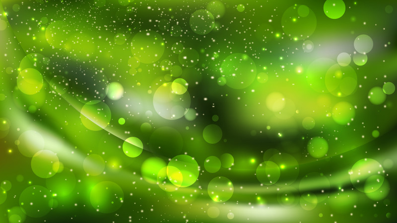 Abstract Dark Green Blurry Lights Background Image