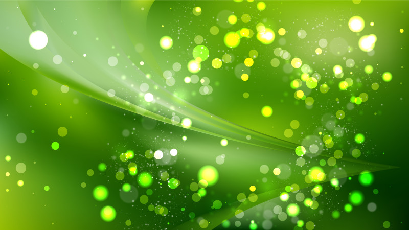 Abstract Dark Green Blur Lights Background Image
