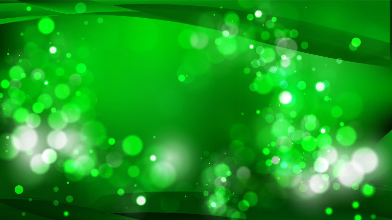 Abstract Dark Green Blurred Lights Background Design