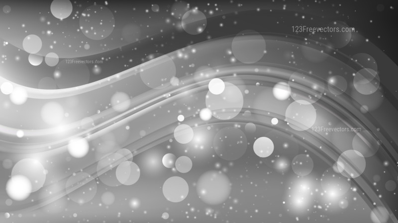 Abstract Dark Grey Blurry Lights Background