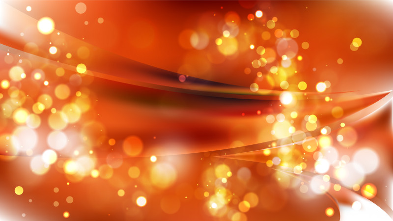 Abstract Dark Orange Blurry Lights Background