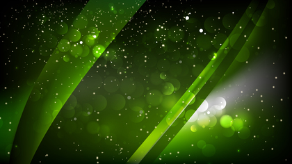 Abstract Green and Black Bokeh Lights Background Vector