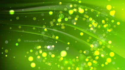 Abstract Green and Black Bokeh Defocused Lights Background Image