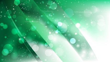 Abstract Green and White Lights Background Design