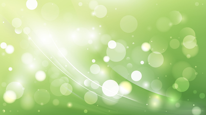Abstract Green and White Bokeh Background Design