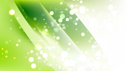Abstract Green and White Bokeh Defocused Lights Background Design