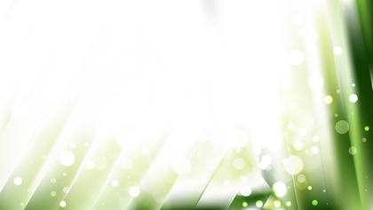 Abstract Green and White Bokeh Lights Background