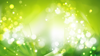 Abstract Green and White Blurred Lights Background
