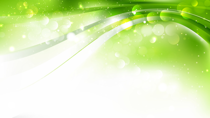 Abstract Green and White Blurry Lights Background Image