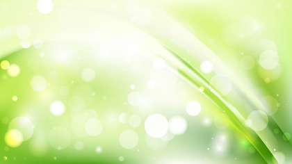 Abstract Green and White Bokeh Lights Background Image