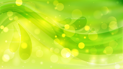 Abstract Green and Yellow Blurred Bokeh Background Image