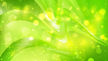 Abstract Green and Yellow Bokeh Lights Background