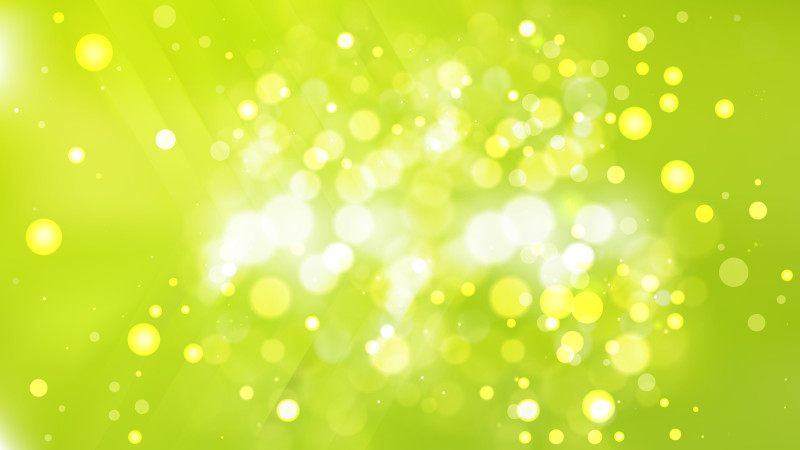 Abstract Lime Green Blurred Lights Background