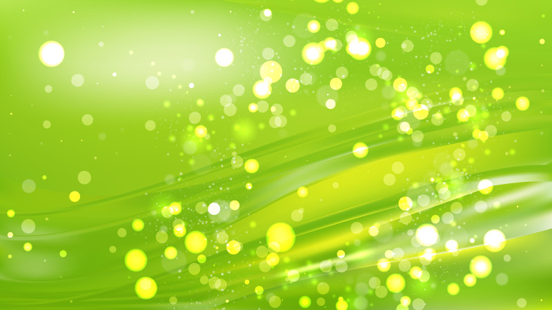 Abstract Lime Green Blurred Bokeh Background