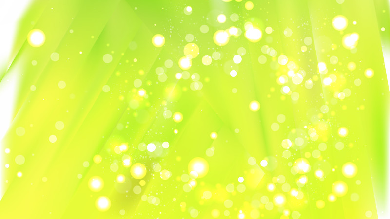 Abstract Lime Green Blurred Lights Background