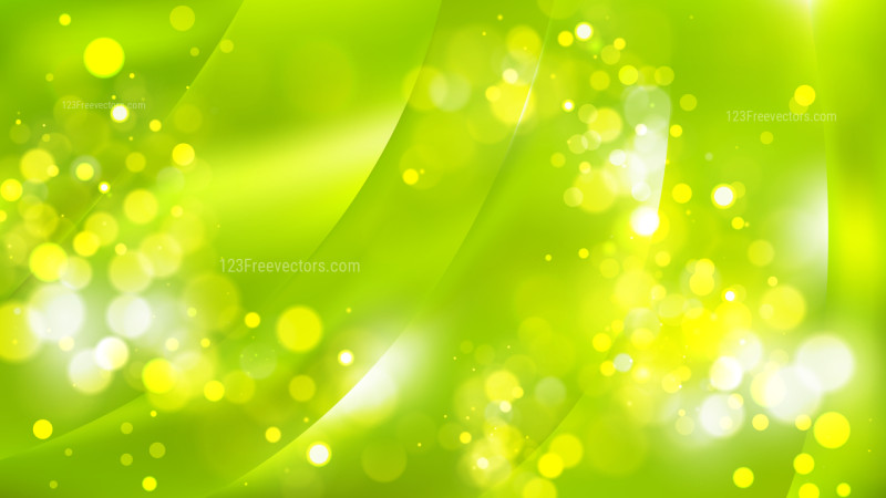 Abstract Lime Green Blur Lights Background