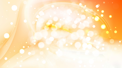Abstract Orange and White Bokeh Lights Background