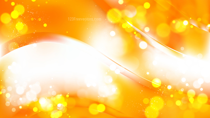 Abstract Orange and White Bokeh Lights Background Design