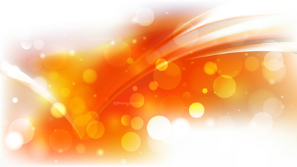 Abstract Orange and White Bokeh Lights Background Image