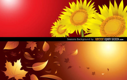 Free Vector Autumn and Summer Vector Background