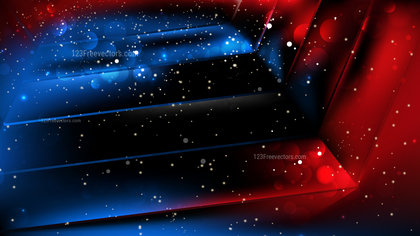Abstract Red and Blue Blurred Bokeh Background Vector