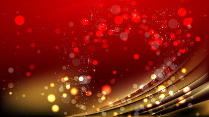 Abstract Red and Gold Bokeh Background Image