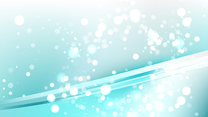 Abstract Turquoise and White Bokeh Lights Background