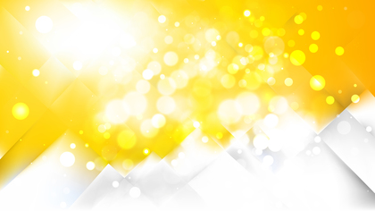 Abstract Yellow and White Bokeh Lights Background Image