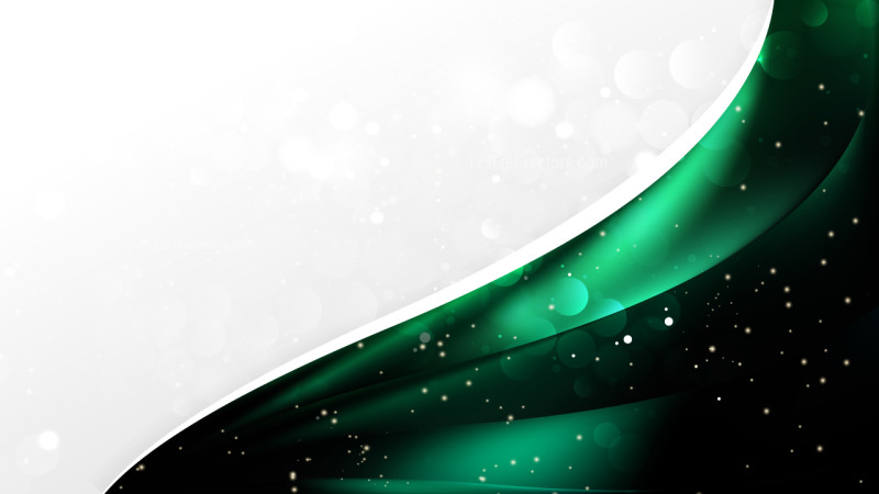 Abstract Green and Black Wave Business Background Design Template