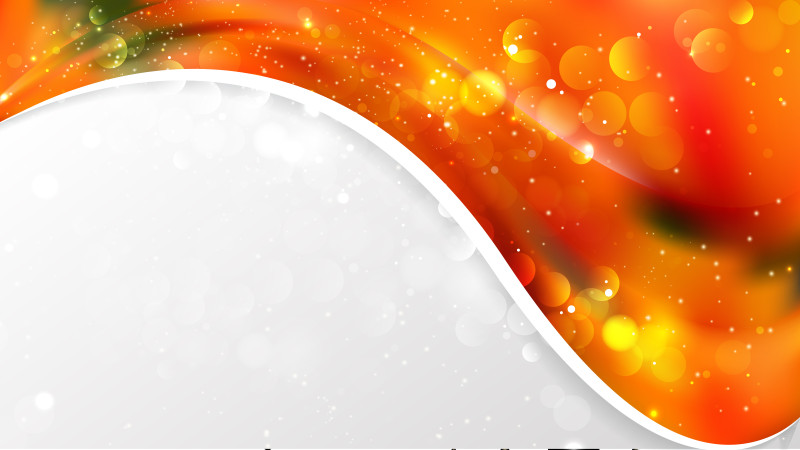 Abstract Orange and Green Wave Business Background Illustration