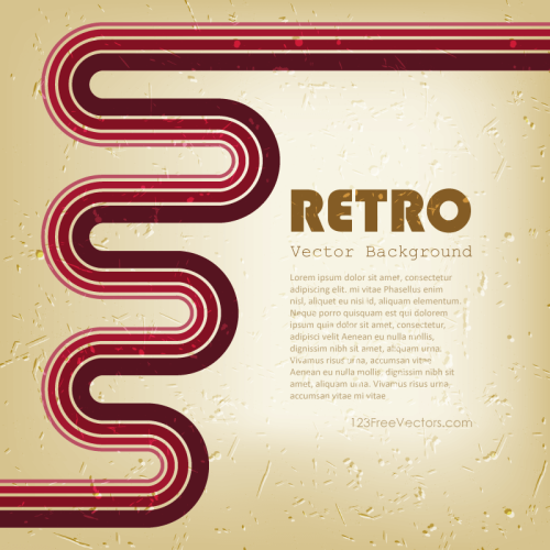 Grunge Retro Lines Background with Place for Your Text