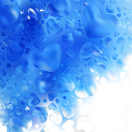 Abstract Cobalt Blue Valentine Heart Background