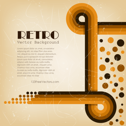 Abstract Retro Lines Background Vector Graphics