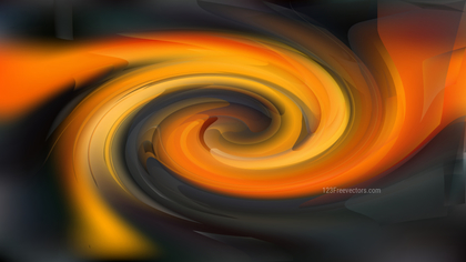 Abstract Orange and Black Twirling Background Texture