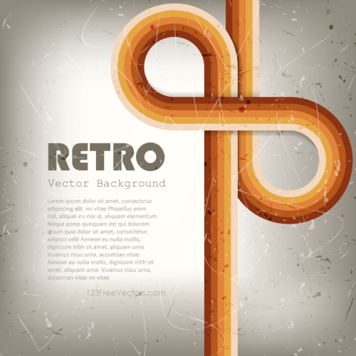 Retro Lines Abstract Background Vector