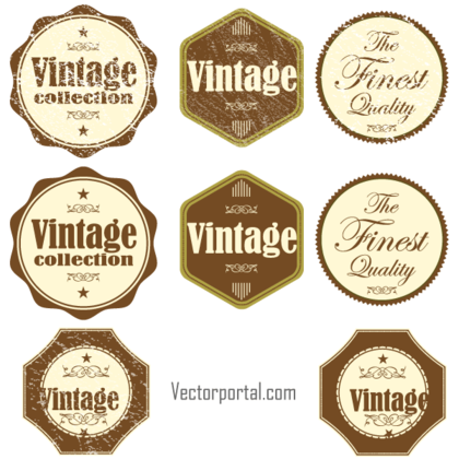 Free Vintage Grunge Vector Stickers