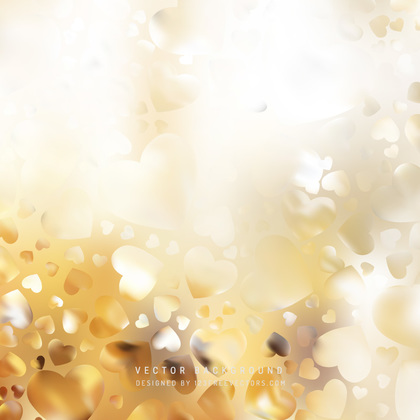 Abstract Light Gold Heart Background