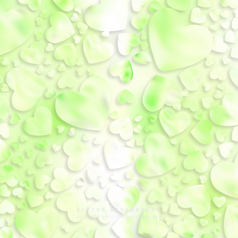 Light Green Loving Heart Valentine Background