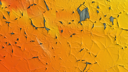 Orange Grunge Cracked Wall Background