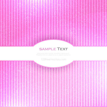 Pink Striped Background with Banner for Your Text